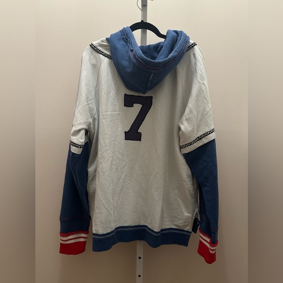NWT We The Free Royals Hoodie Jacket S Ivory Combo Embroidered Oversized - Picture 2 of 13